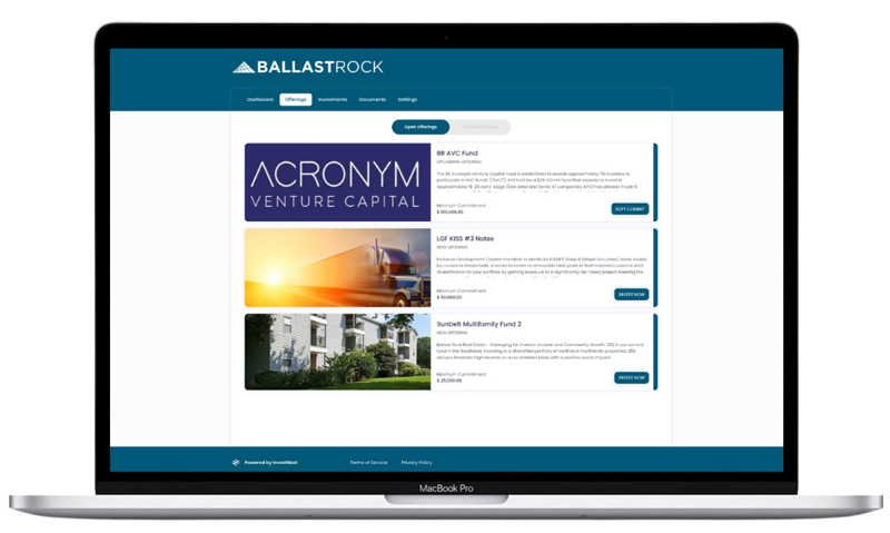 Ballast Rock investor portal