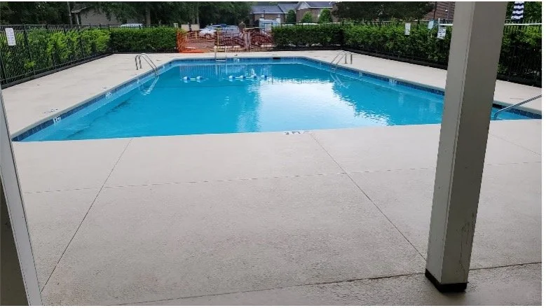Pool re-decking at Landmark Woods